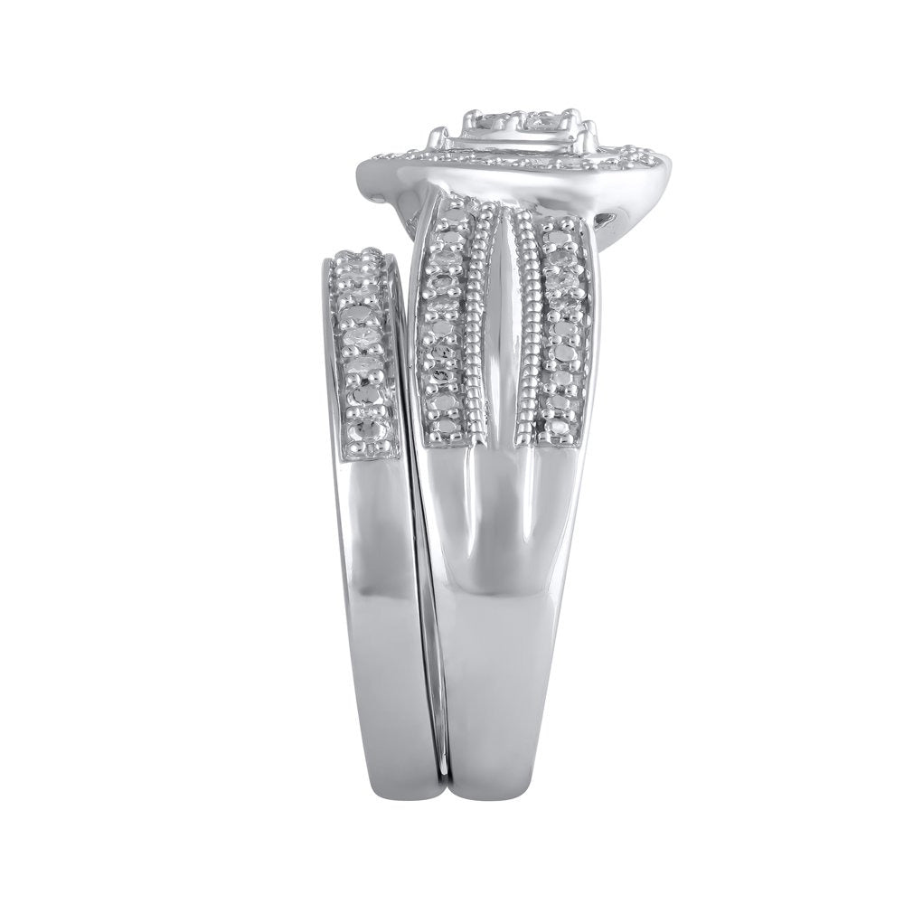 1/5 Carat T.W. (I3 Clarity, I-J Color) Forever Bride Heart Shaped Halo Diamond C