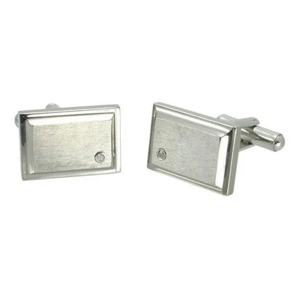 Titanium Diamond Cuff Link