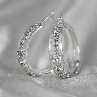 Luxury Fashion Creative Zircon Earrings Natural Zircon Earrings Golden Silvery B