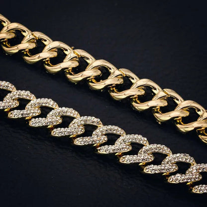 Men'S 14K Gold Plated Miami Cuban Thick Bracelet 9" Fully Cz Box Clip Hip Hop St