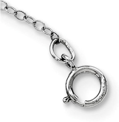 925 Sterling Silver Diamond Mystique Platinum-Plated Dia/Sapphire Blue September