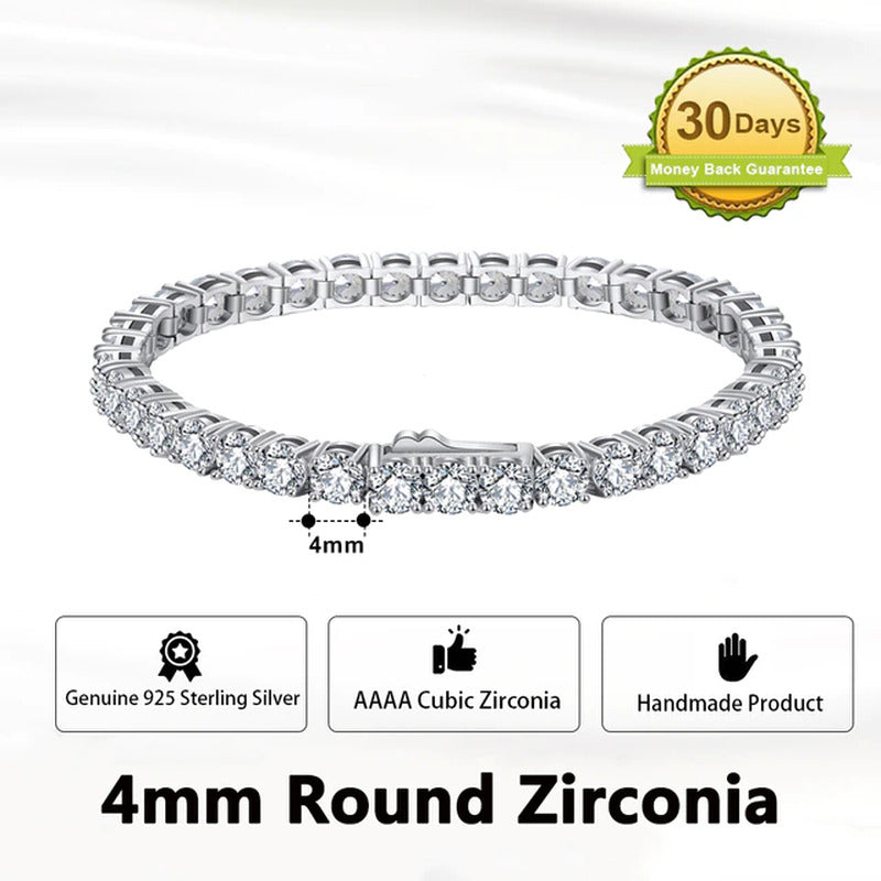 Authentic 925 Sterling Silver Tennis Chain Bracelet Moulding Process