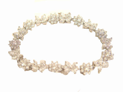 DIAMOND ROUND BRILLIANT SHAPE MARQUISE SHAPE ALL AROUND SET BRACELET PLATINUM