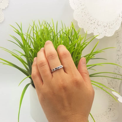 10K Gold Princess Cut Garnet & White Diamond Ladies Anniversary Wedding Band Sta