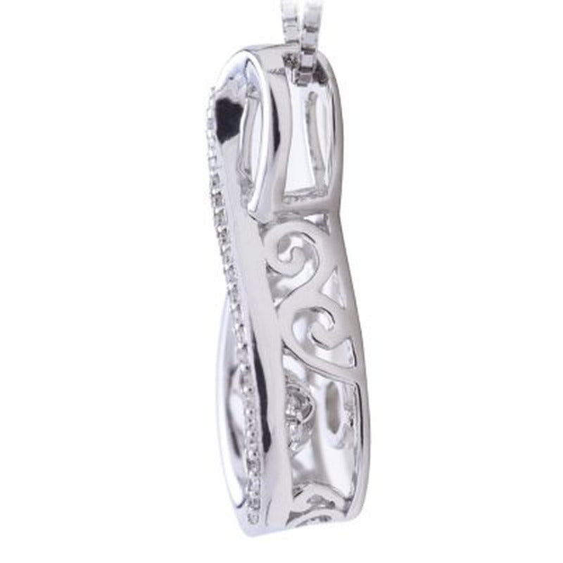 Sterling Silver Dancing Diamond Infinity Pendant