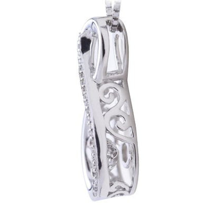 Sterling Silver Dancing Diamond Infinity Pendant