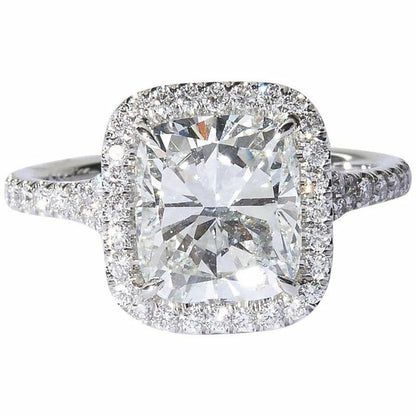 2 Carat GIA Cushion Cut Engagement Ring Set in a Delicate Handmade Setting