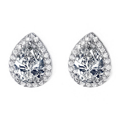 Inlaid Earring Minimalist Jewelry Gift Diamond Metal Ladies Vintage Flash Earrin