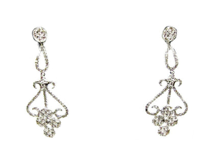 2.54 CT G COLOR VS1/2 CLARITY DIAMOND DANGLE STYLE ROUND BRILLIANT SHAPE EARRING
