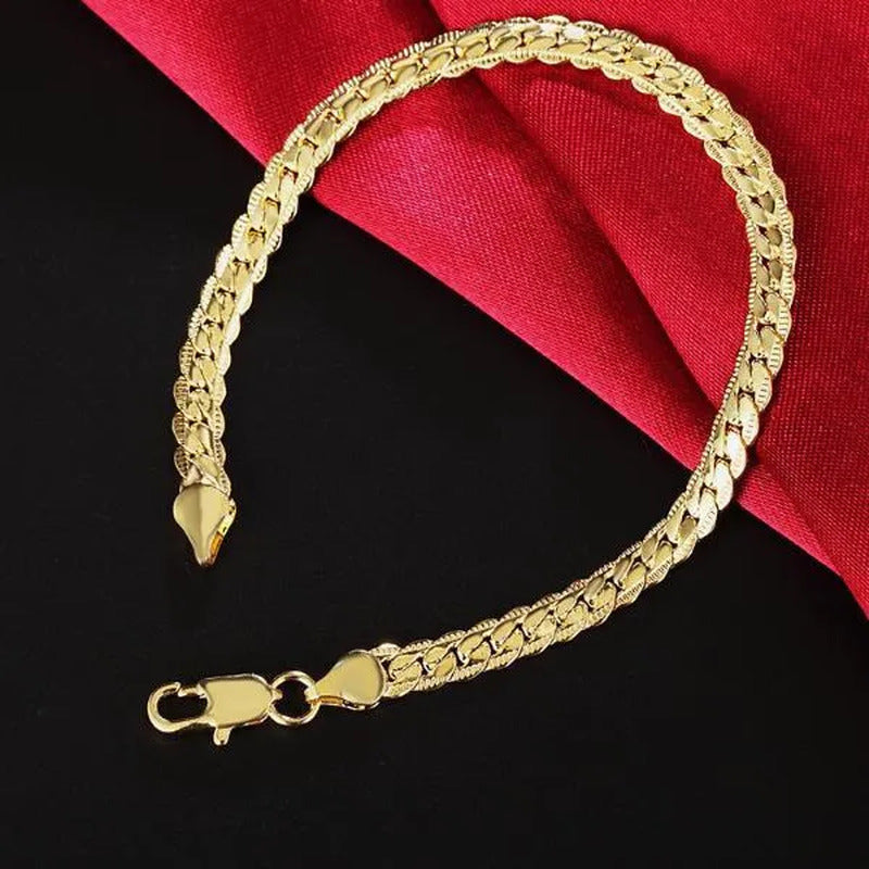 8/16/18/20/24Inch 18K Gold/925 Sterling Silver Luxury Brand Design Noble Necklac