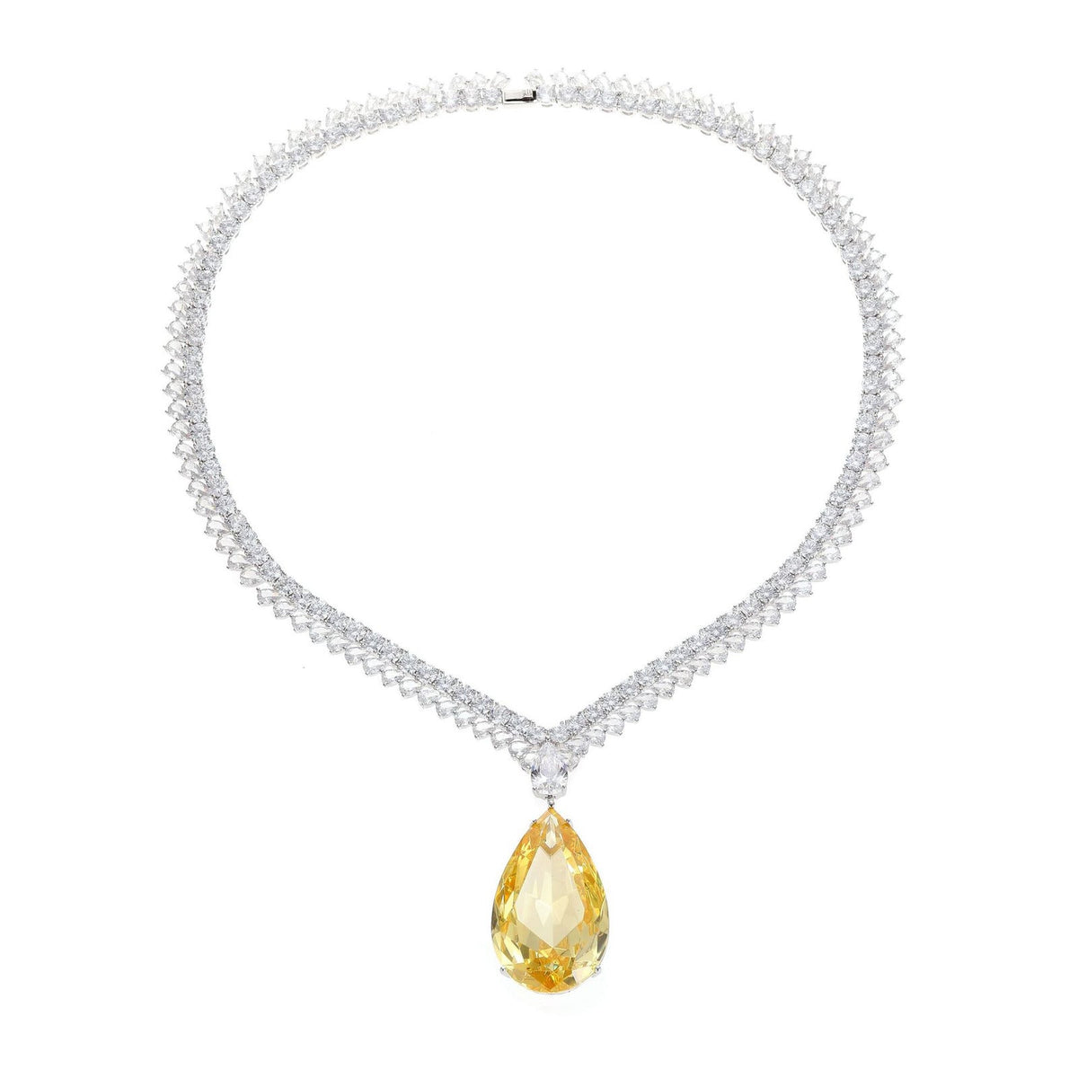 Water Drop Zircon Center Diamond Atmospheric Luxury Ladies Evening Dress Chain
