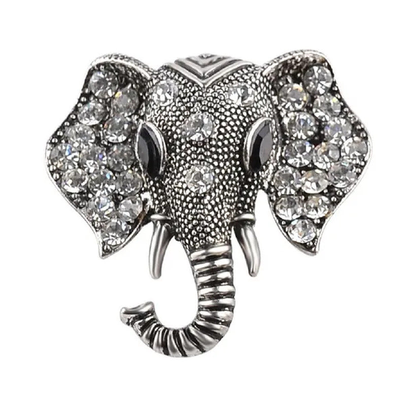 Retro Bronze Vintage Big Elephant Wedding Collar Brooches Pins