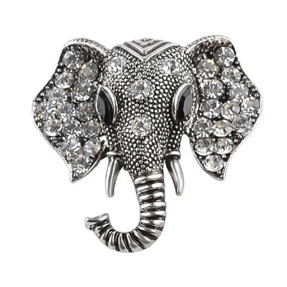 Retro Bronze Vintage Big Elephant Wedding Collar Brooches Pins