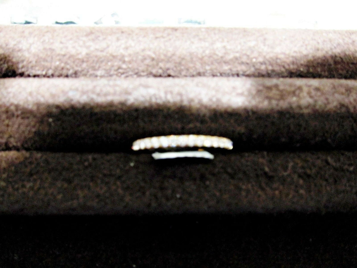 diamond rose gold round brilliant eternity band all around set diamond