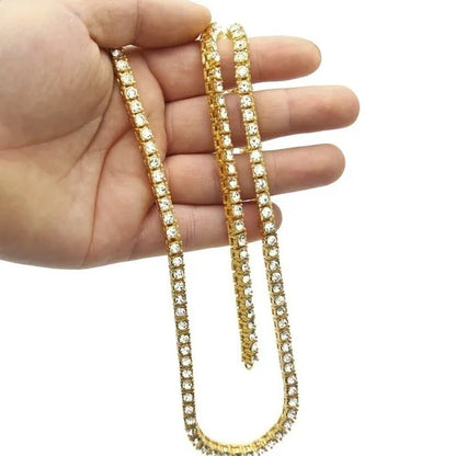 Necklace for Women Gorgeous Men'S Gold Tennis Chain Icy Diamonds Hip Hop Choker