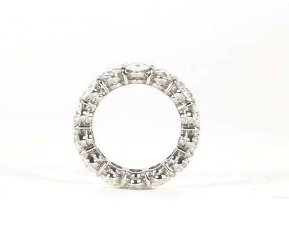 11.24 Carat Oval Shape Diamond Platinum Eternity Band Ring Anniversary Band