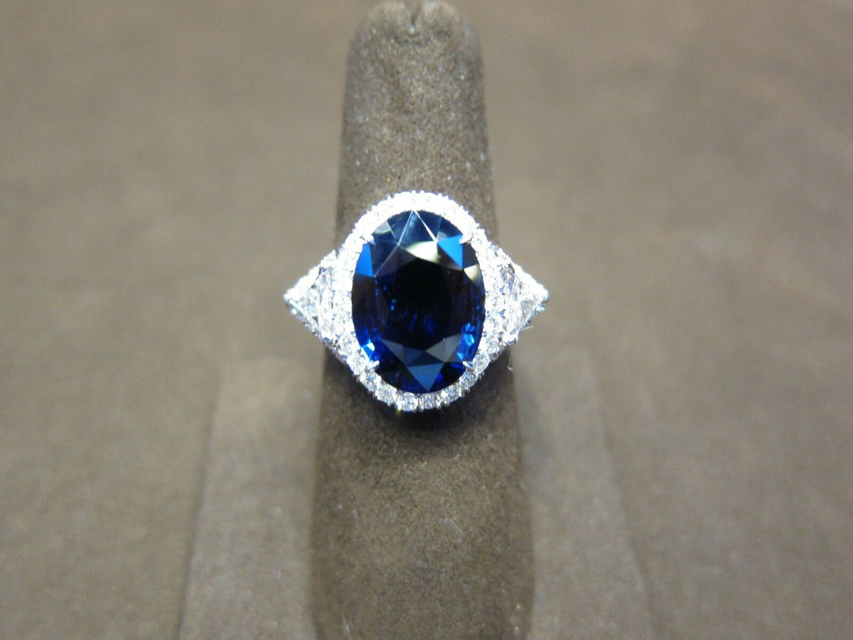 SAPPHIRE OVAL SHAPE DIAMOND TRILLION ROUND BRILLIANT SHAPE