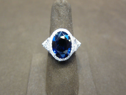 SAPPHIRE OVAL SHAPE DIAMOND TRILLION ROUND BRILLIANT SHAPE
