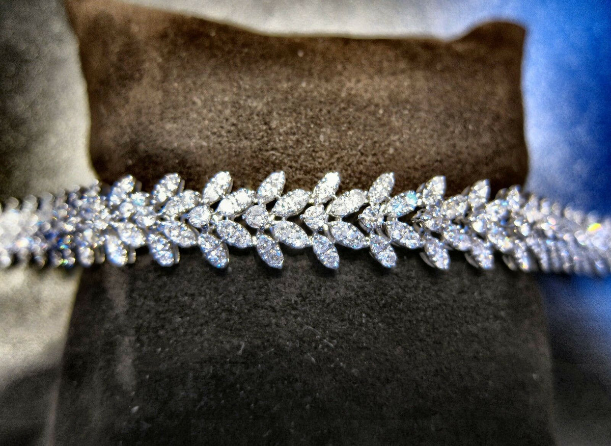 DIAMOND ALL ROUND BRILLIANT SHAPE PRONG SET DIAMOND SET BRACELET