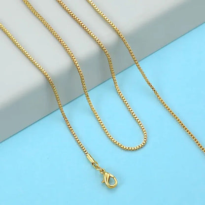 16-20Inch Fashion Luxury Men Women Fashion Solid 18K Gold 925 Sterling Silver Bo