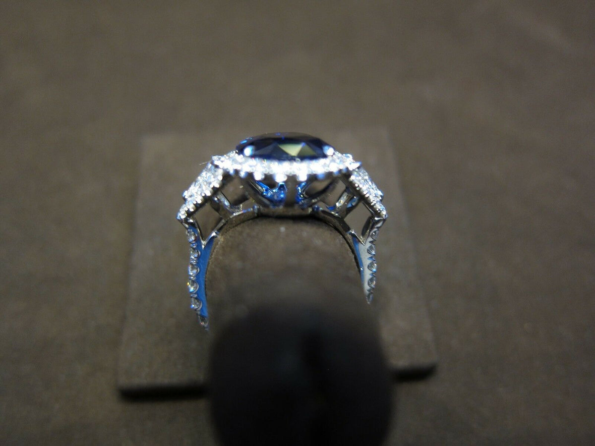 SAPPHIRE OVAL SHAPE DIAMOND TRILLION ROUND BRILLIANT SHAPE