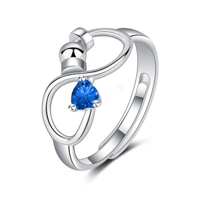 Fashion Accessories Women Jewelry Adjustable Ring Heart Ring Crystal Ring Births
