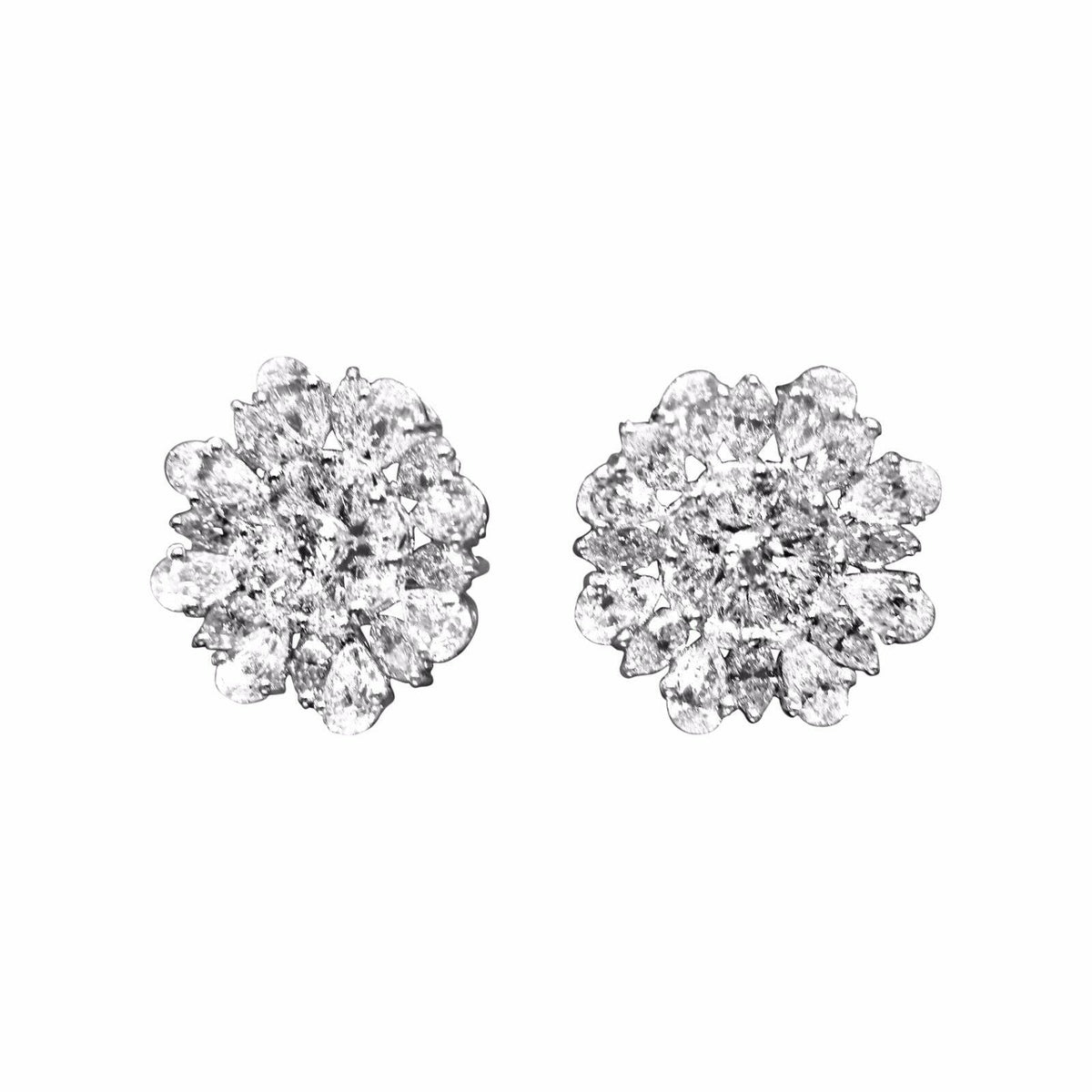DIAMOND EARRING PEAR MARQUISE ROUND SHAPE SET EARRING