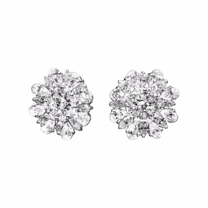 DIAMOND EARRING PEAR MARQUISE ROUND SHAPE SET EARRING