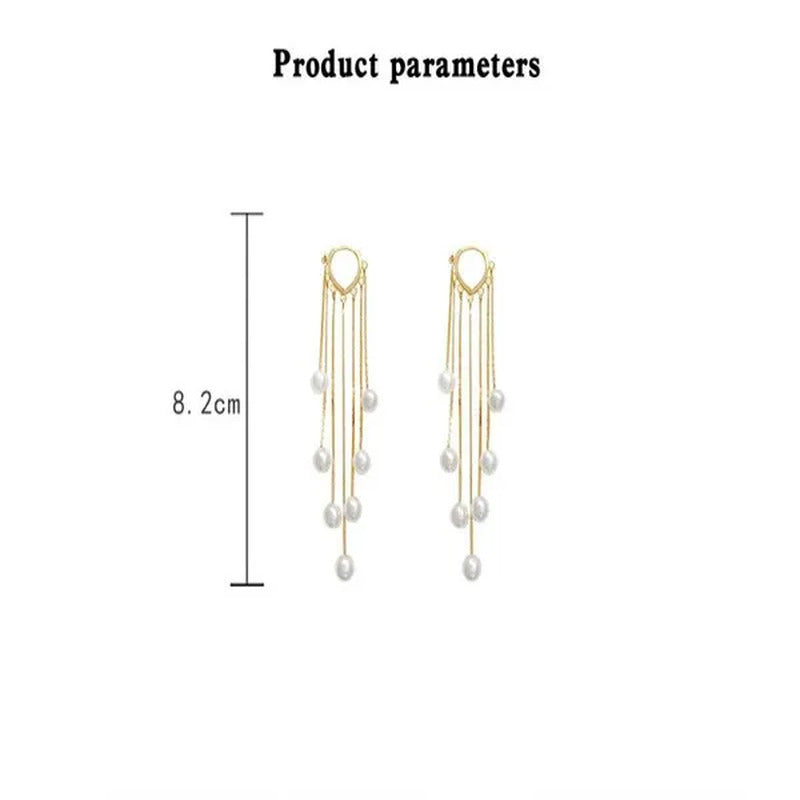 New Trend Elegant Tassel Long Earrings for Women Fashion Dangle Earring Jewelry