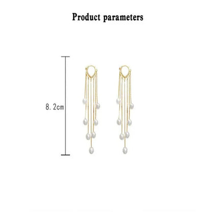 New Trend Elegant Tassel Long Earrings for Women Fashion Dangle Earring Jewelry