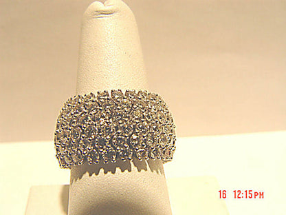 7.73 ct round brilliant diamond eternity band 18 k white gold diamond band prong