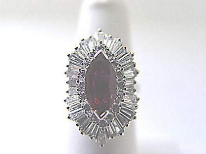 RUBY MARQUISE SHAPE 11.05X5.80X2.60MM DIAMOND RING