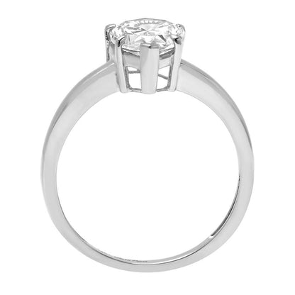 1.0 Ct Brilliant Pear Cut VVS1 Genuine Conflict Free Clear Simulated Diamond Rea