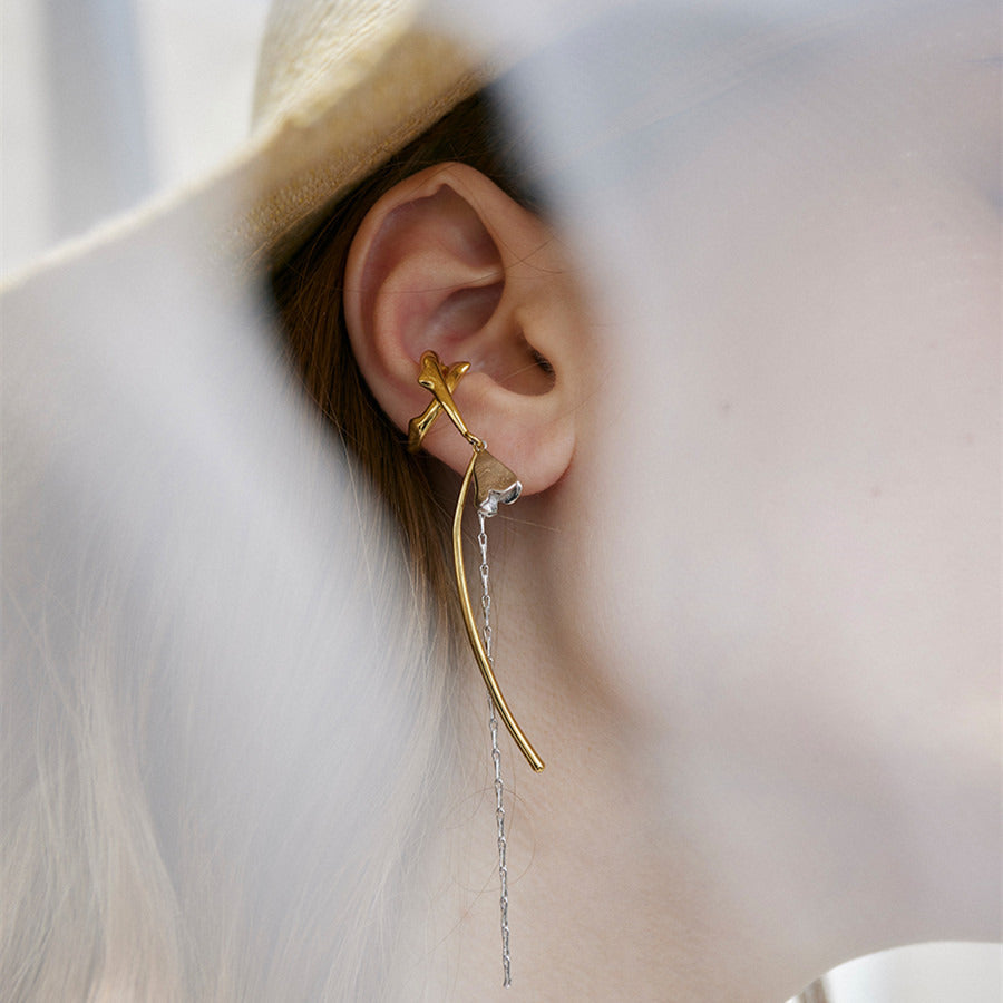 Tassel Women'S Niche Light Luxury Retro Flower Earrings