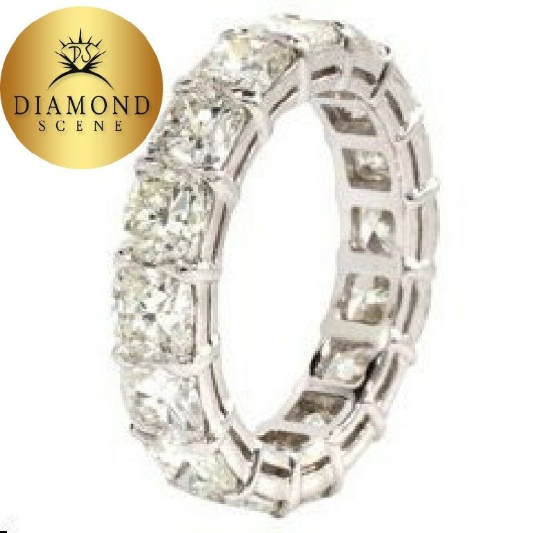 Cushion Cut Diamond Eternity Band set in Platinum 6.93 ct Platinum