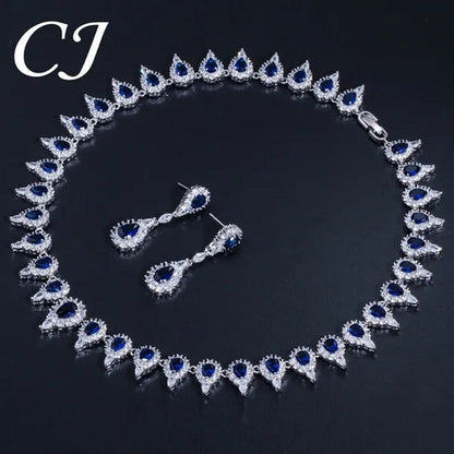 CANDICE Stunning Pave Yellow Citrine Luxury Jewelry Pear Shape CZ Crystal Choker
