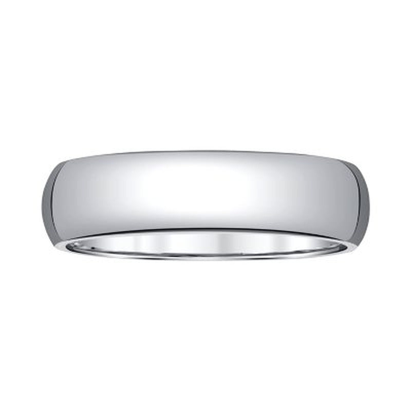 Men'S 6Mm Half-Round White Tungsten Wedding Band