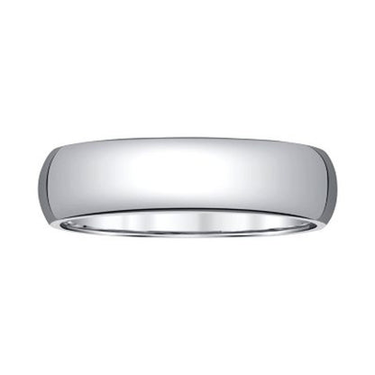 Men'S 6Mm Half-Round White Tungsten Wedding Band