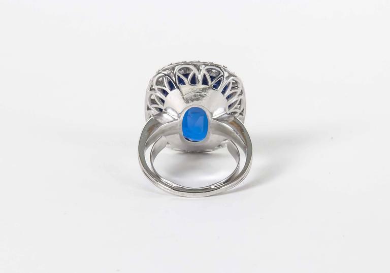 GIA certified 15.02 carat Cushion cut Burma Blue Sapphire 100% natural gemstone