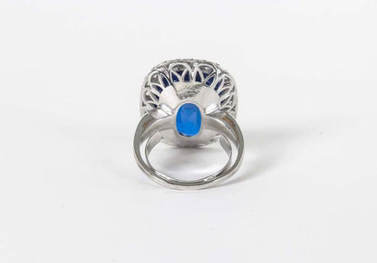 GIA certified 15.02 carat Cushion cut Burma Blue Sapphire 100% natural gemstone