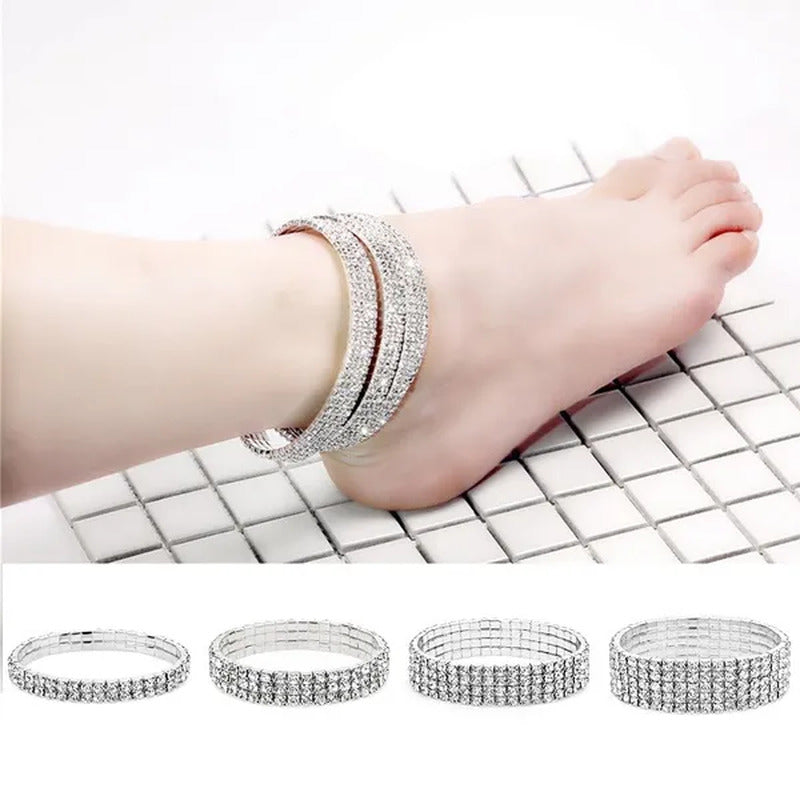 Women Ankle Bracelet Rhinestone Anklet Beach Ankle Bracelet Crystal Diamond Brac