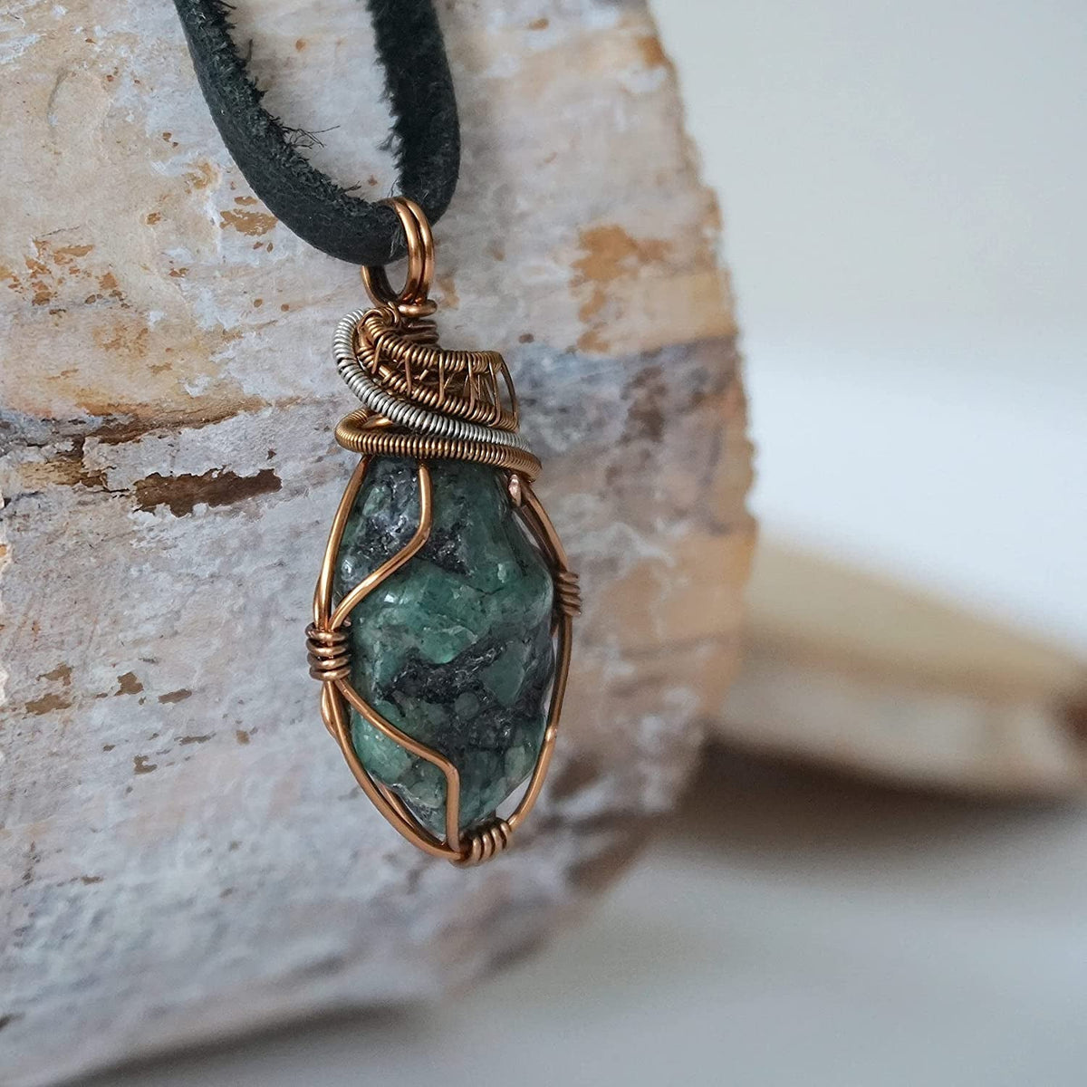 Men’S Green Emerald Necklace - Natural Emerald Necklace - May Birthstone - 24 In