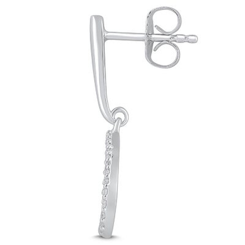 0.20 CT. T.W. Diamond Teardrop Dangle Earrings in 14K White Gold