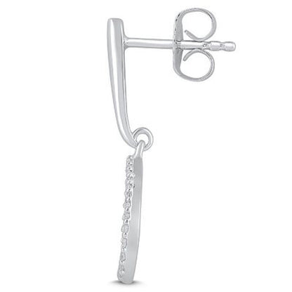 0.20 CT. T.W. Diamond Teardrop Dangle Earrings in 14K White Gold