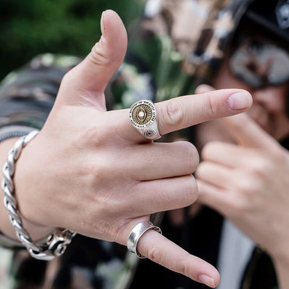 Men'S Ring Vintage Punk S925 Silver