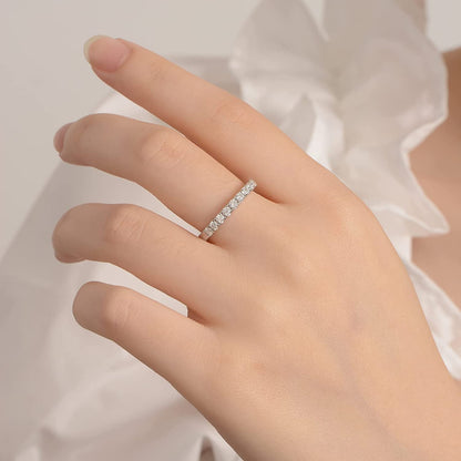 Moissanite Eternity Ring, Wedding Band for Women 0.4Ct Moissanite Lab Created Di
