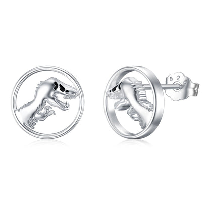 Dinosaur Earrings 925 Sterling Silver Dino Stud Earrings Dinosaur Jewelry Gifts