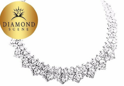 DIAMOND ROUND BRILLIANT SHAPE SPECIAL CUT ROSE SHAPE MULTI SIZE PEAR NECKLACE