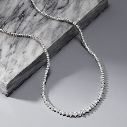 3.00 Ct. T.W. Diamond Tennis Necklace in Sterling Silver