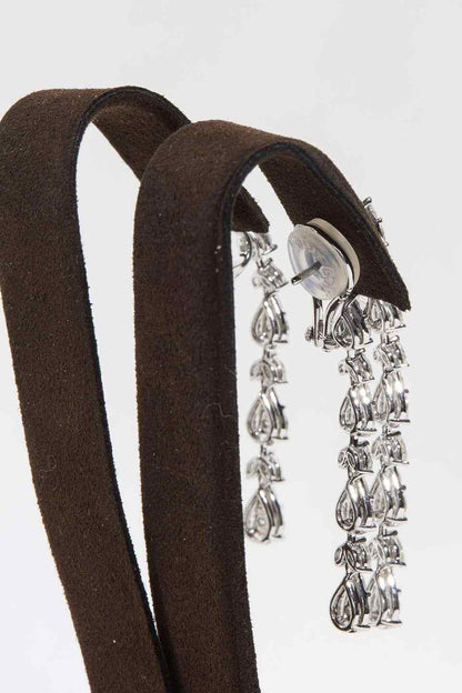 Stunning Diamond Dangle Drop Earrings